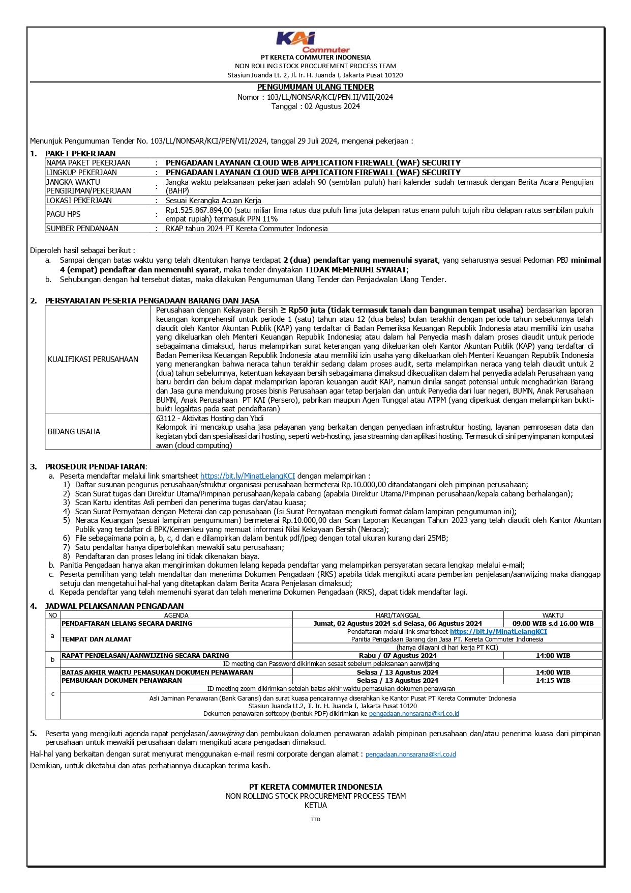 3 pengumuman ulang 103 pengadaan layanan cloud wep application firewall waf security page 0001